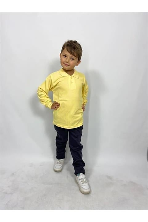 UZUN KOLLU POLO YAKA ÇOCUK TSHİRT