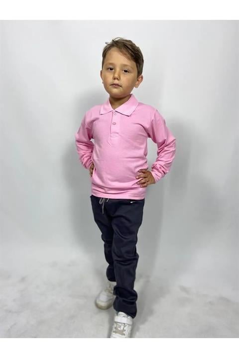 UZUN KOLLU POLO YAKA ÇOCUK TSHİRT