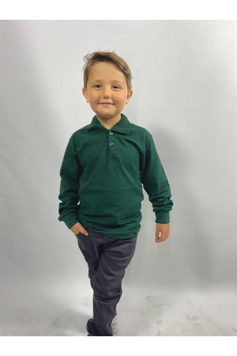 Uzun Kollu Polo Yaka Okul Tshirt