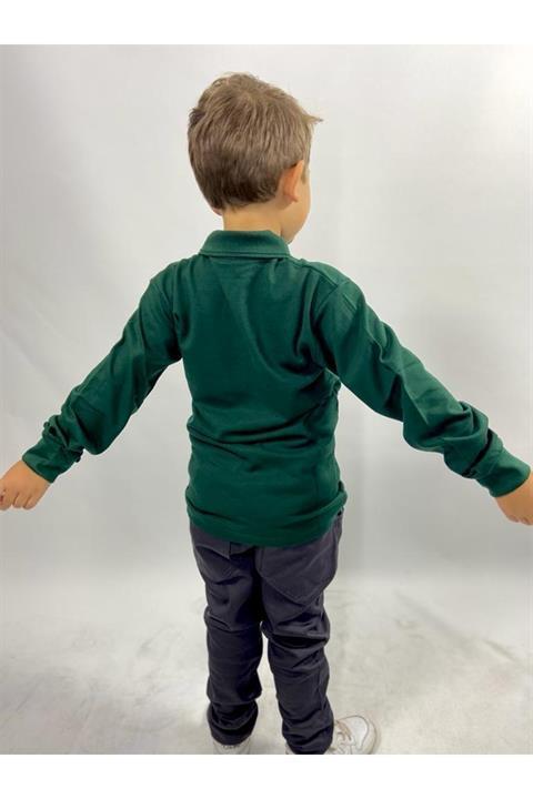 Uzun Kollu Polo Yaka Okul Tshirt