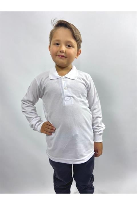 Uzun Kollu Polo Yaka Okul Tshirt