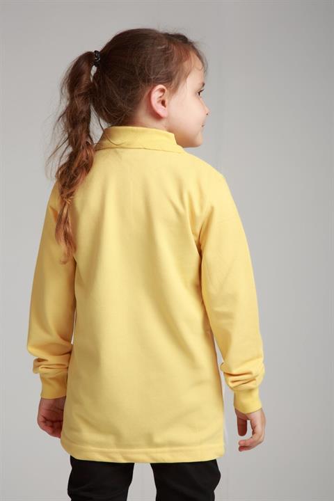 Uzun Kollu Polo Yaka Sarı Penye