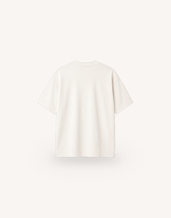 Bisiklet Yaka Beyaz Modal Basic T-shirt