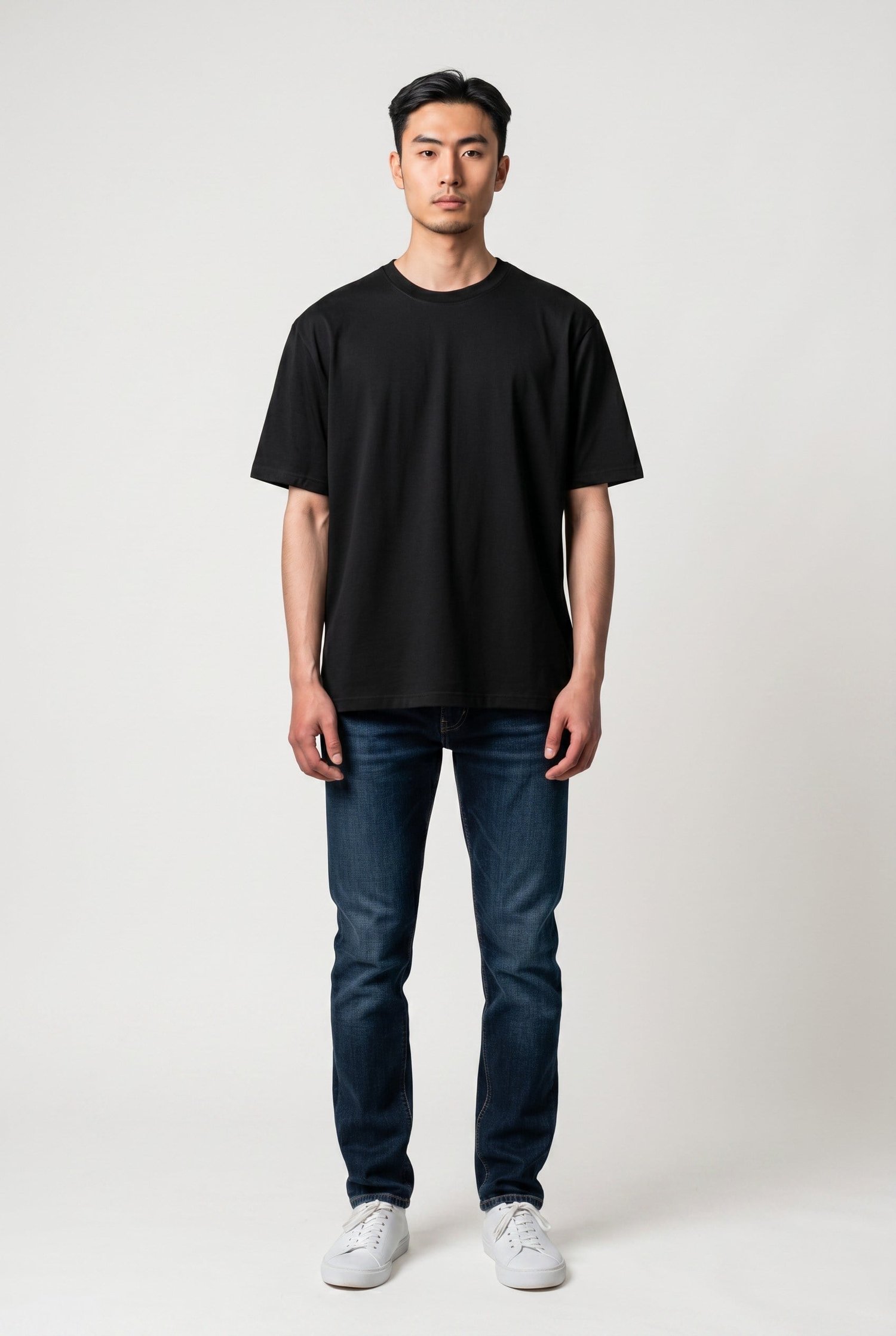 Bisiklet Yaka Kısa Kollu Modal Siyah Basic T-shirt