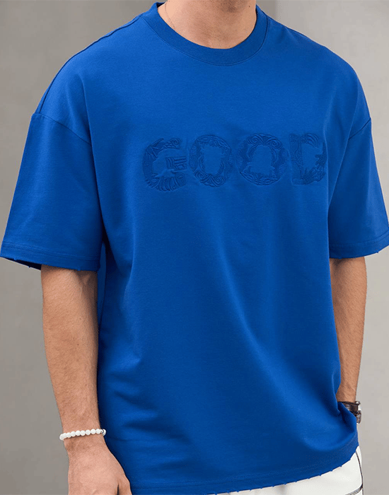 Mavi Good Yazılı Oversize Tshirt