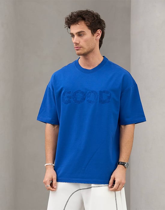 Mavi Good Yazılı Oversize Tshirt