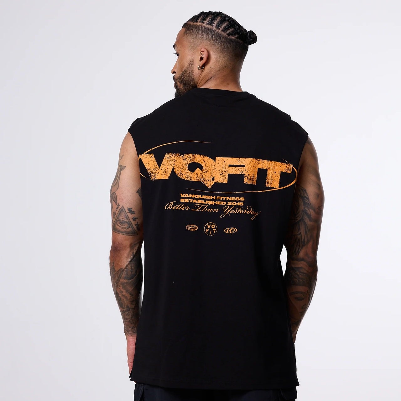 Top Tank Orange Black Atlet
