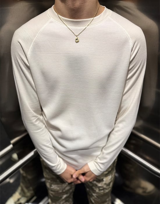 Uzun Kollu Beyaz Basic T-shirt