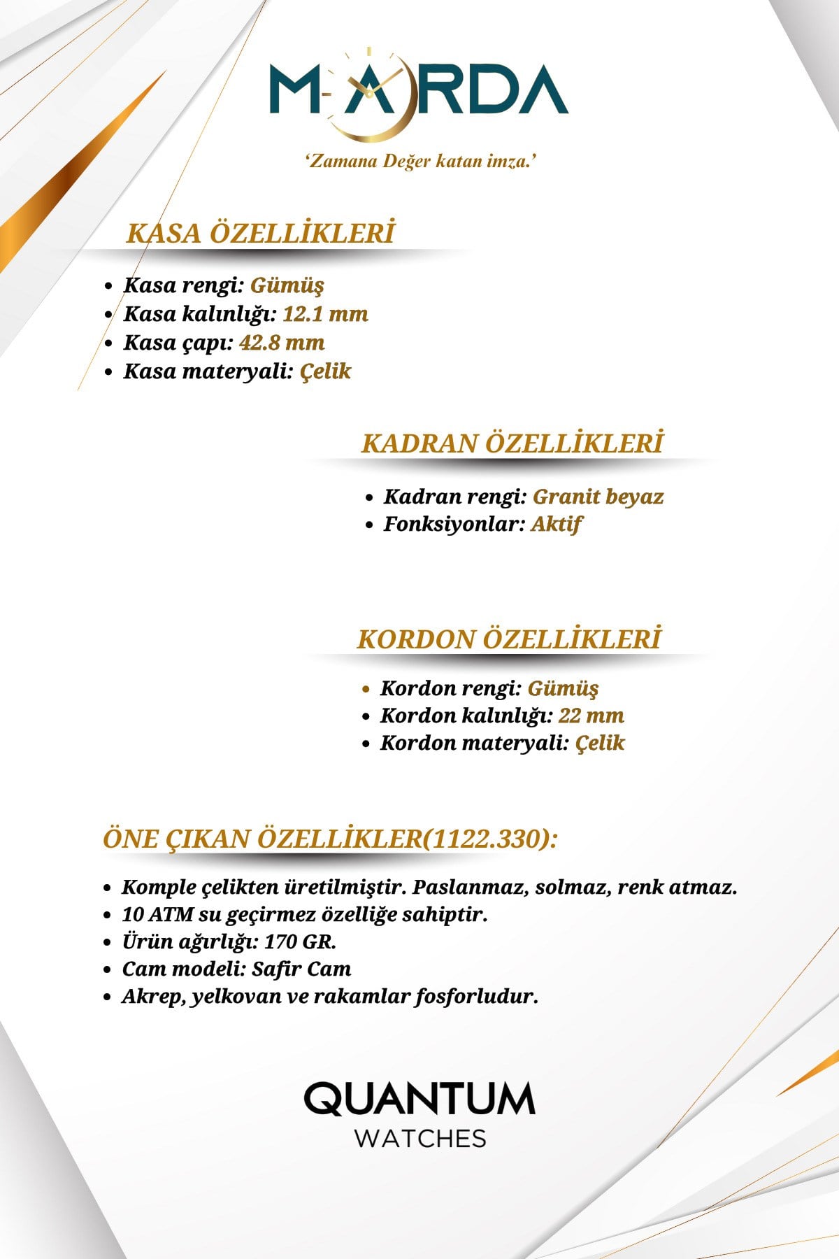 Fonksiyonlu Gümüş Renk Safir Cam Çelik Kordon Çelik Kasa Erkek Kol Saati 1122SMR