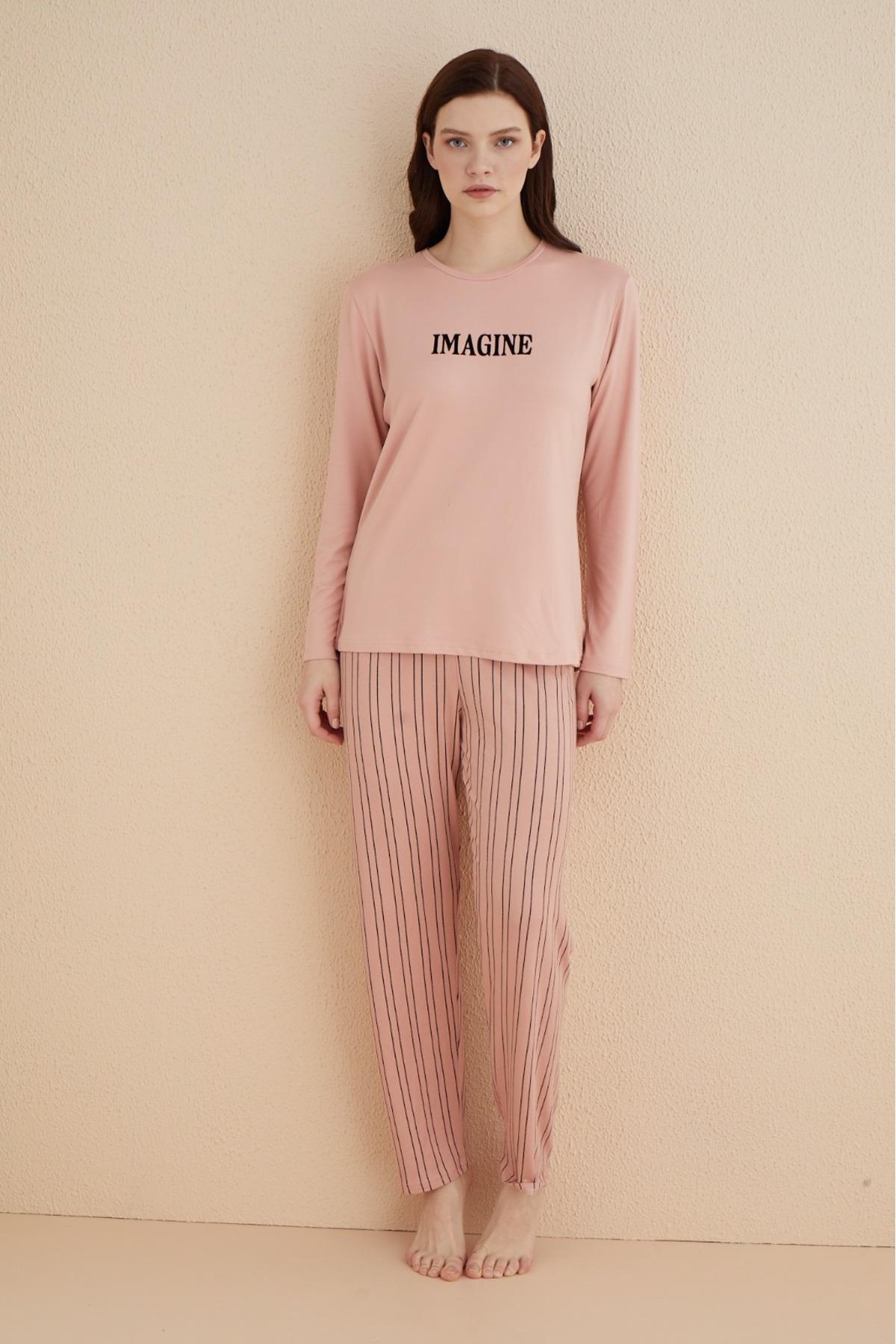 Milan Kadın Pijama Takmı Baskılı Imagıne 50902-7