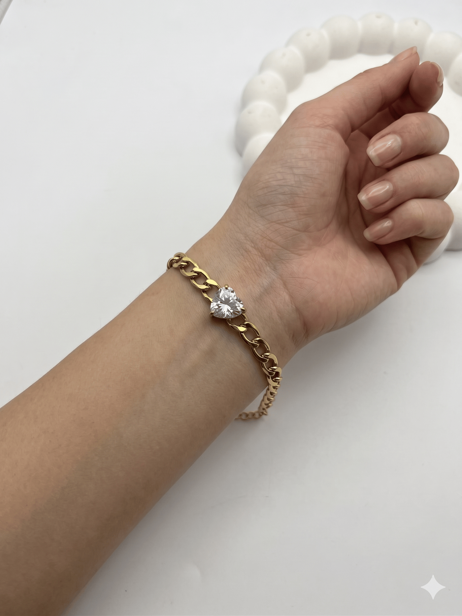 26cmblk34- CM Tektaş Detaylı Gold Çelik Bileklik