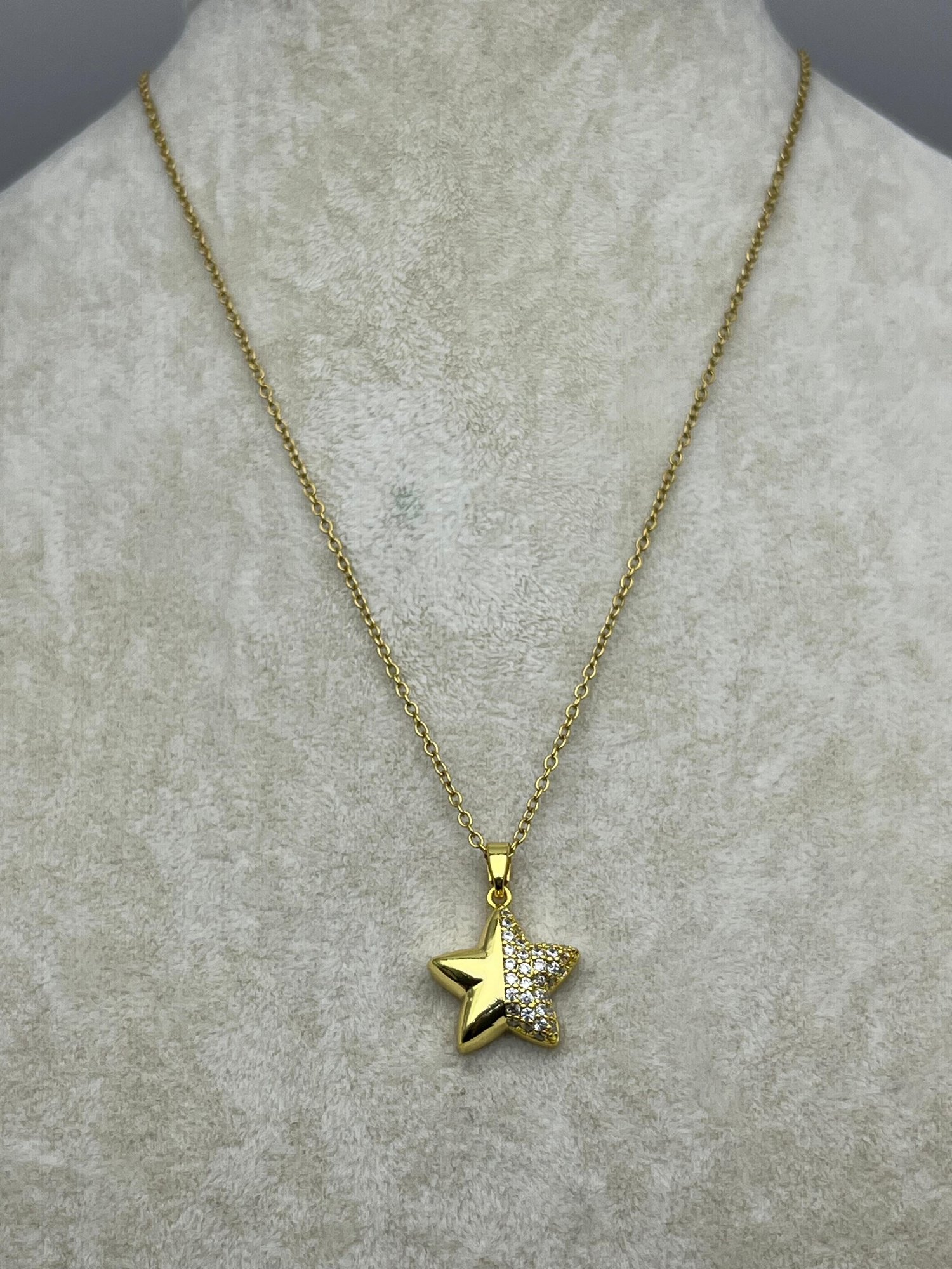 26kly42 - Çelik Gold Star Kolye