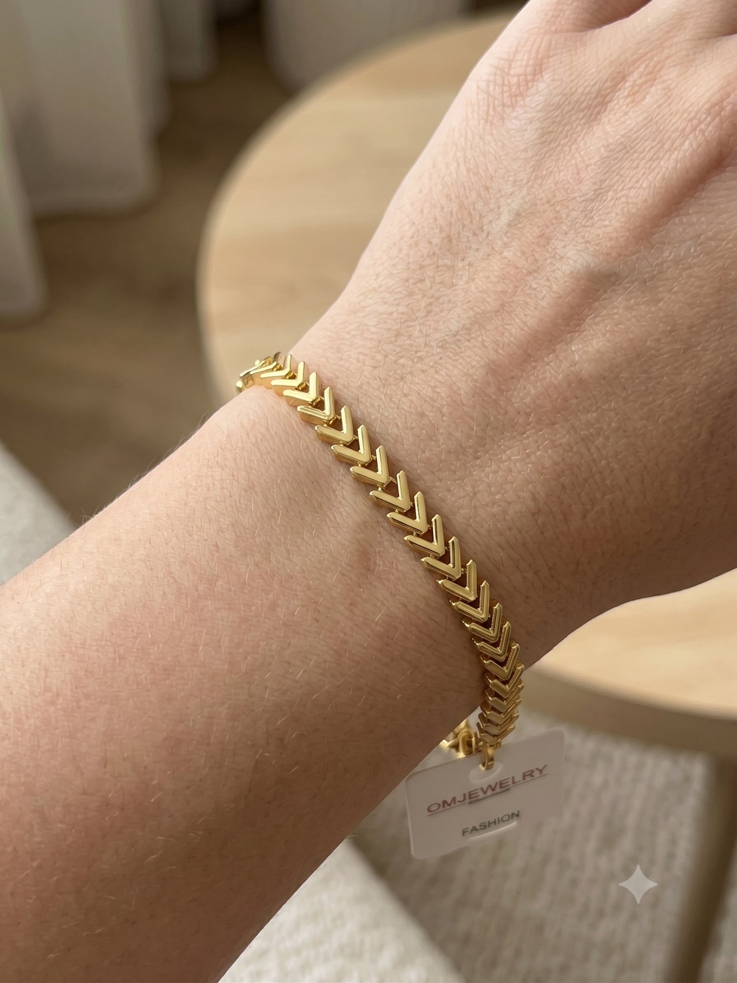 Balık Sırtı Gold Bileklik - 26cmblk31