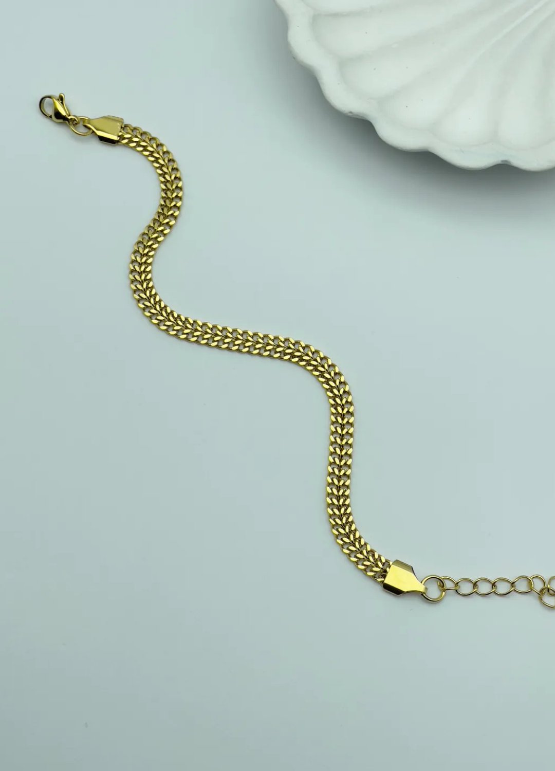 Çelik Gold 2mm Örme Bileklik - 25-blk30