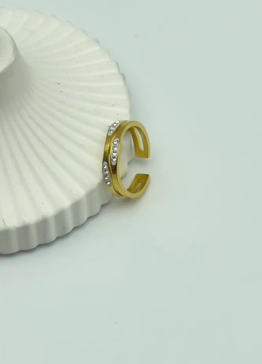 Çelik Gold Ayarlanabilir Yüzük