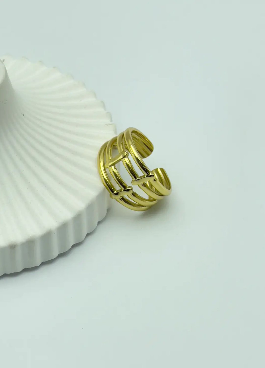 Çelik Gold Ayarlanabilir Yüzük