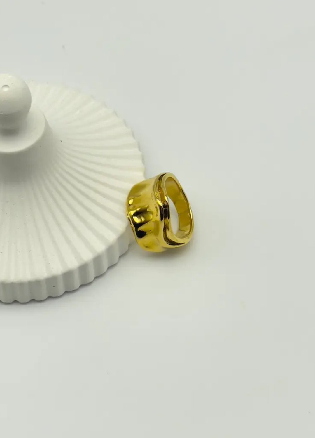 Çelik Gold Ayarlanabilir Yüzük