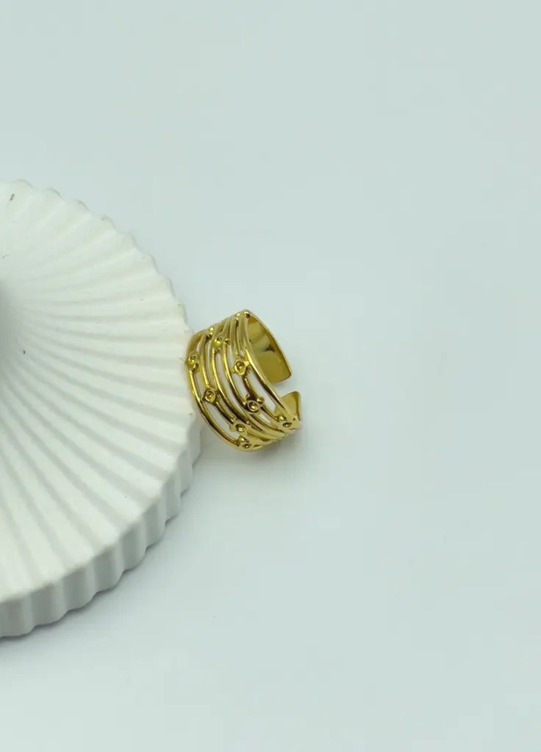 Çelik Gold Ayarlanabilir Yüzük