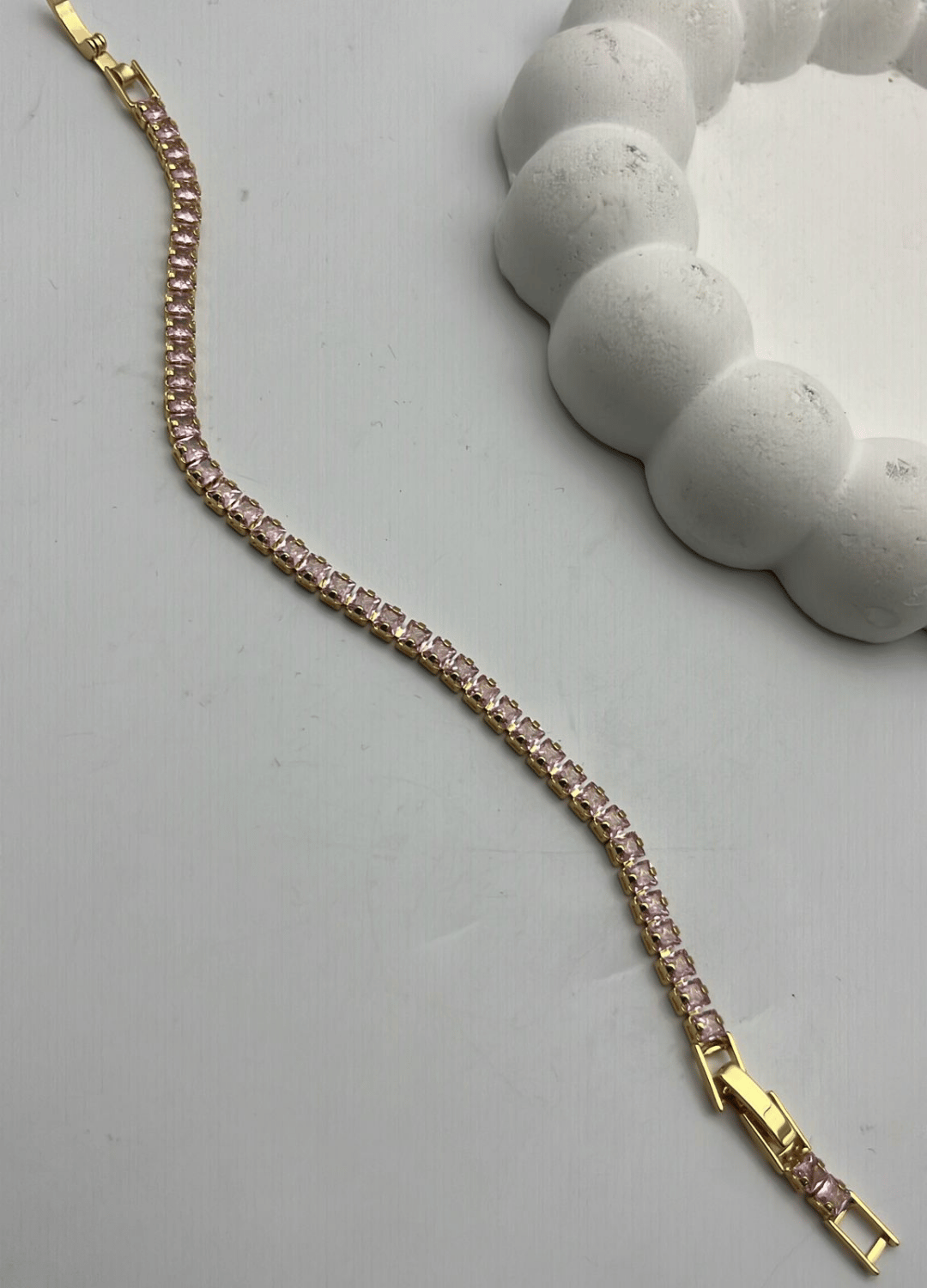 Çelik Gold Baget Taşlı Su Yolu Bileklik - 26slb32