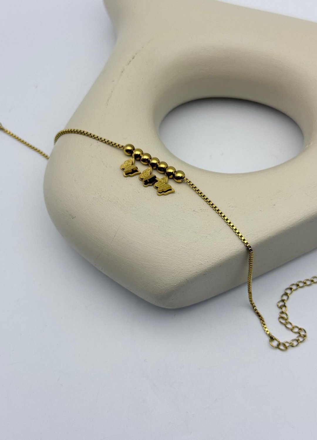 Çelik Gold Kelebek Bileklik - 26blk08