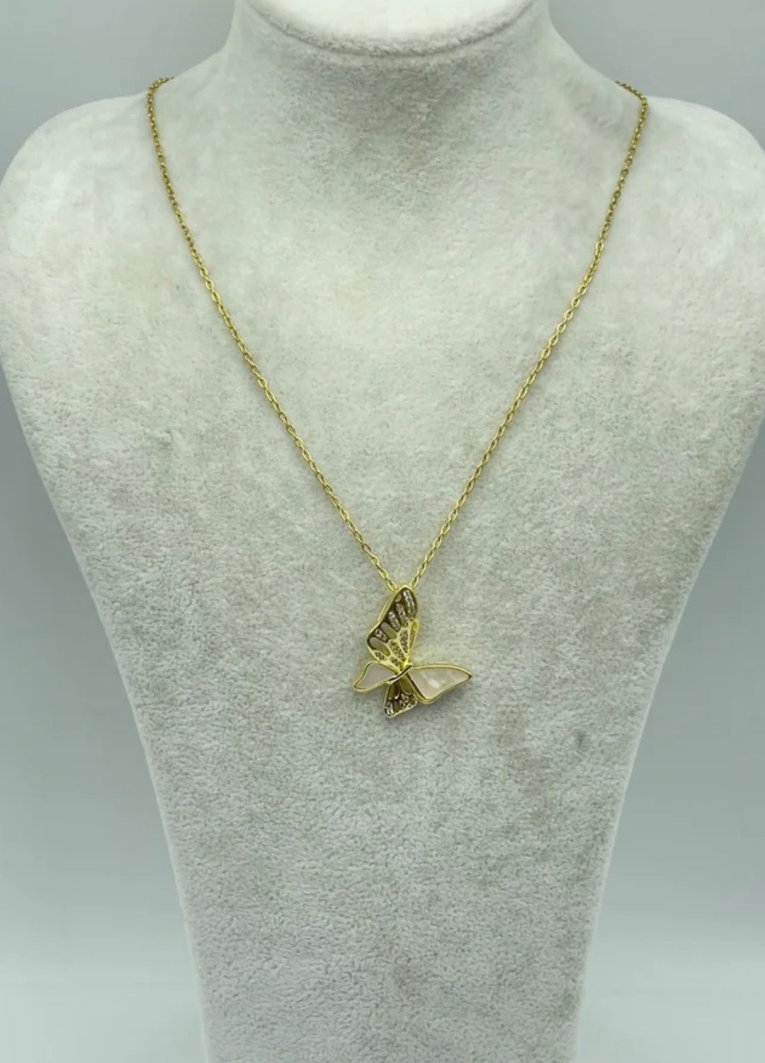 Çelik Gold Kelebek Kolye - 25-ctr101
