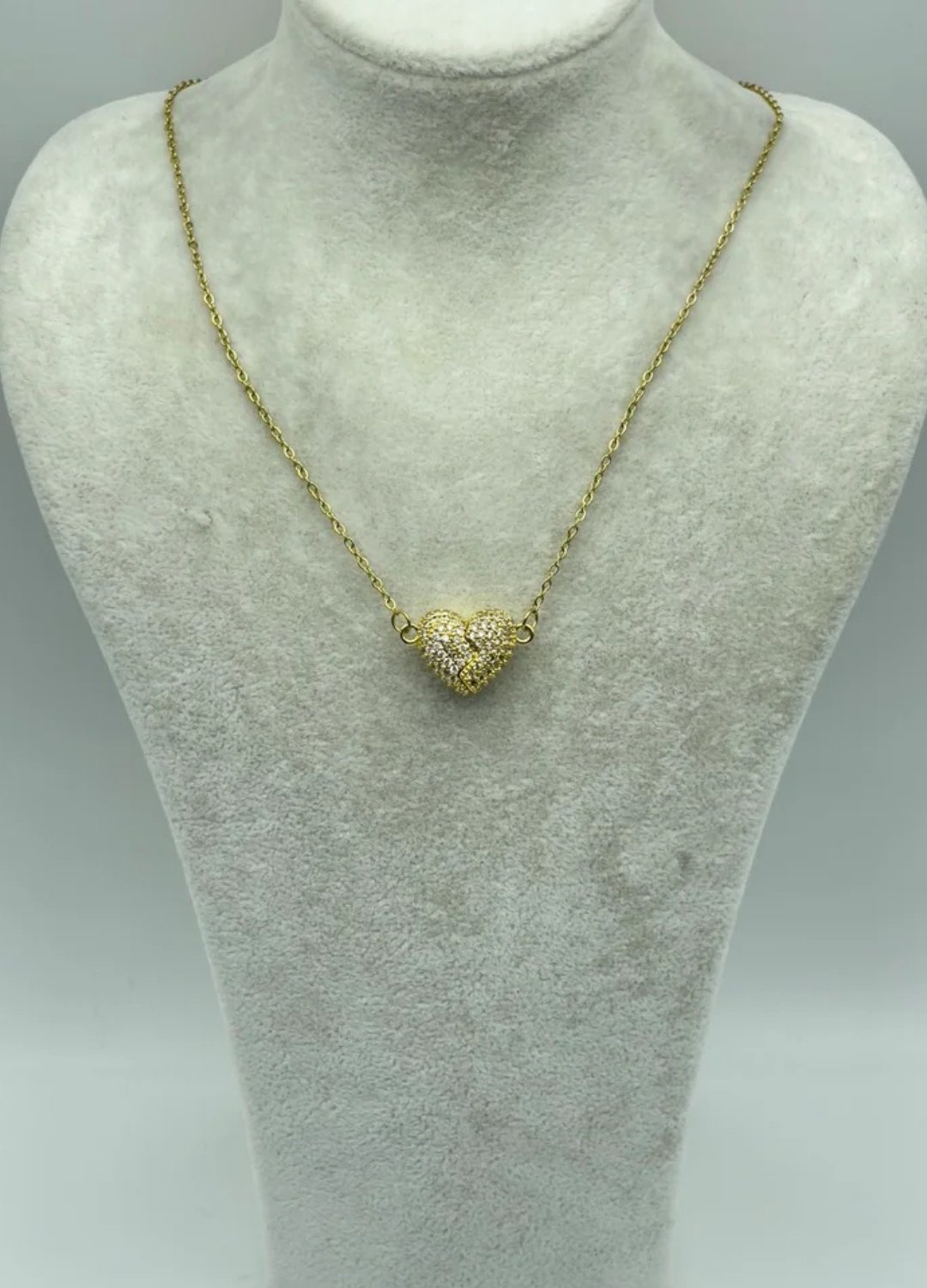 Çelik Gold Mıknatıslı Kalp Kolye - 25-ctr161