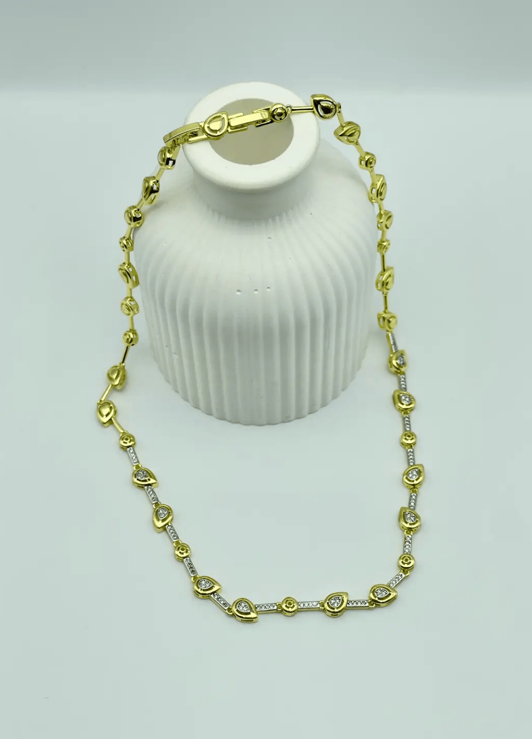 Çelik Gold Mix Taşlı Serenay Kolye - 25-clkk133