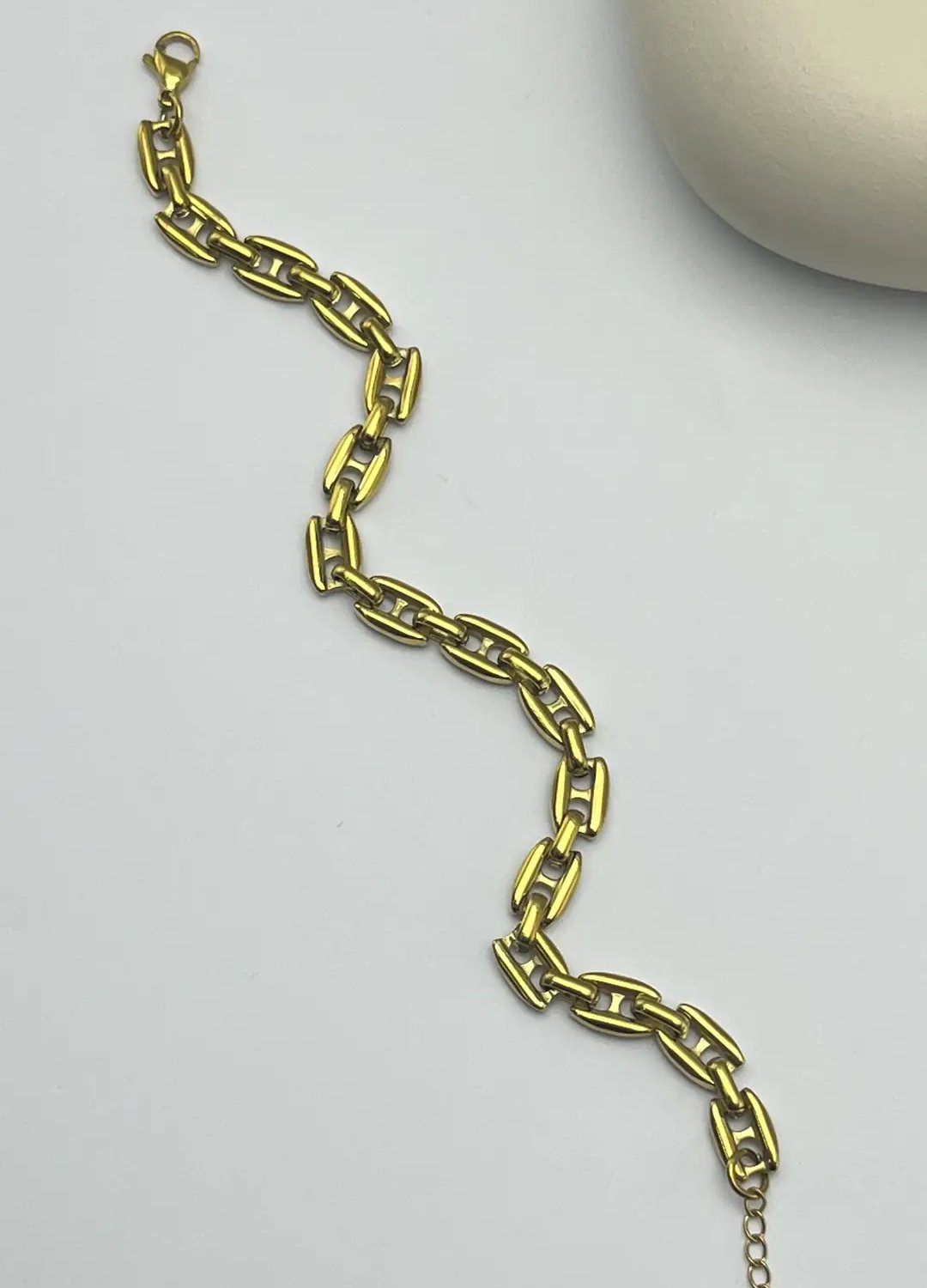 Çelik Gold Tasarım Bileklik - 25-blk132