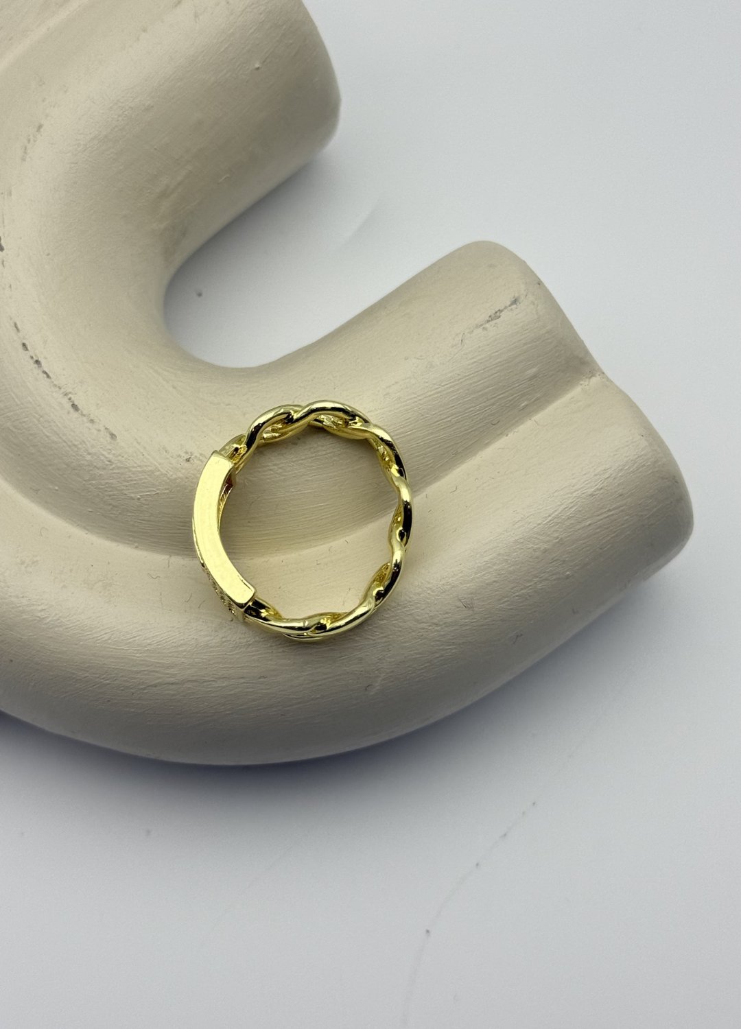 Çelik Gold Taşlı Desenli 12'li Yüzük Seti - 26yzk05