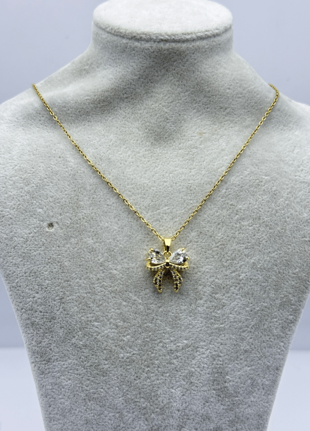 Çelik Gold Taşlı Kurdele Kolye - 25ctr432