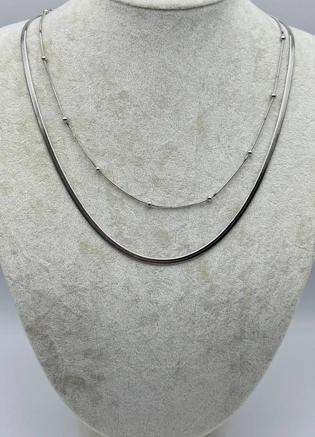 Çelik Silver 2'li Dorika Zincir İtalyan Kolye 2mm - 25-clkk269