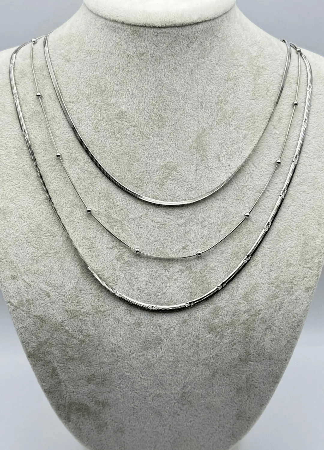 Çelik Silver 3'lü İtalyan Dorika Kolye 2mm - 25-clkk263
