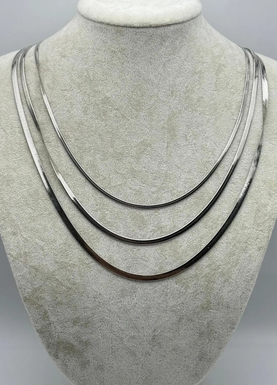 Çelik Silver 3'lü İtalyan Kolye 3mm - 25-clkk266