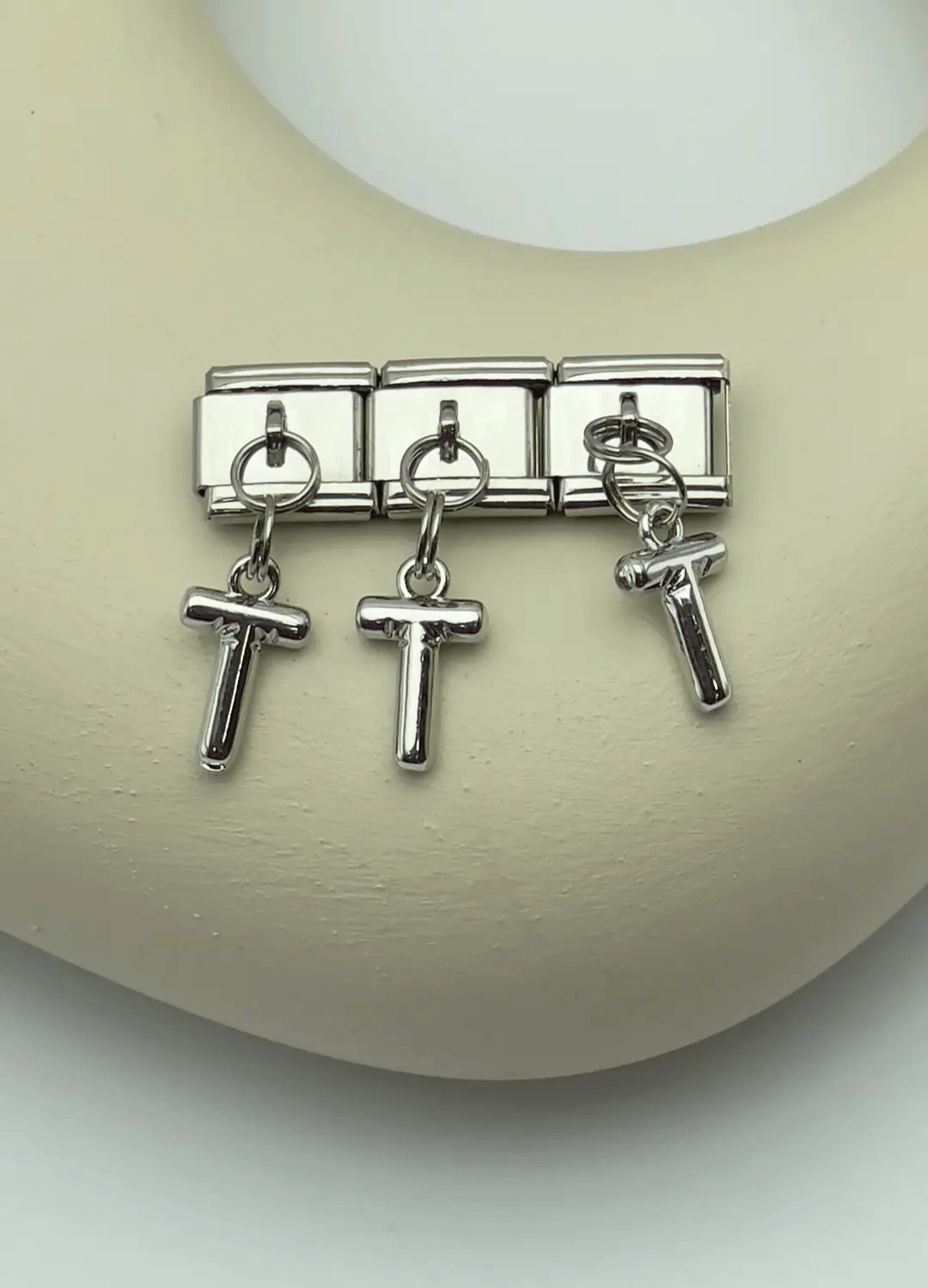 Çelik Silver Harfli Nomi Charm