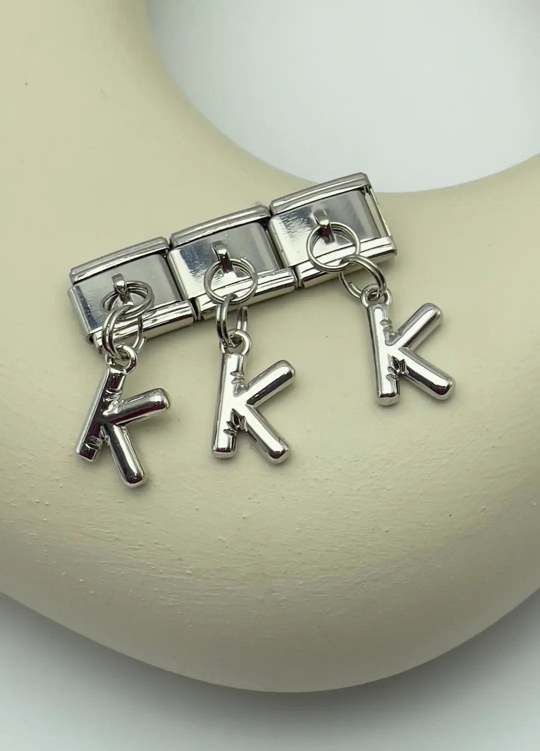 Çelik Silver Harfli Nomi Charm