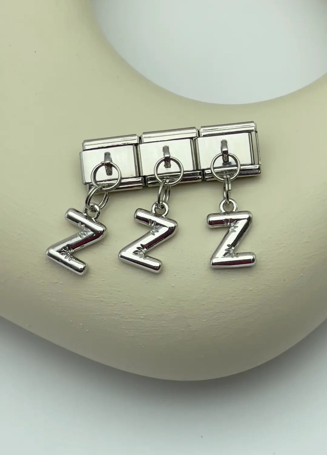 Çelik Silver Harfli Nomi Charm