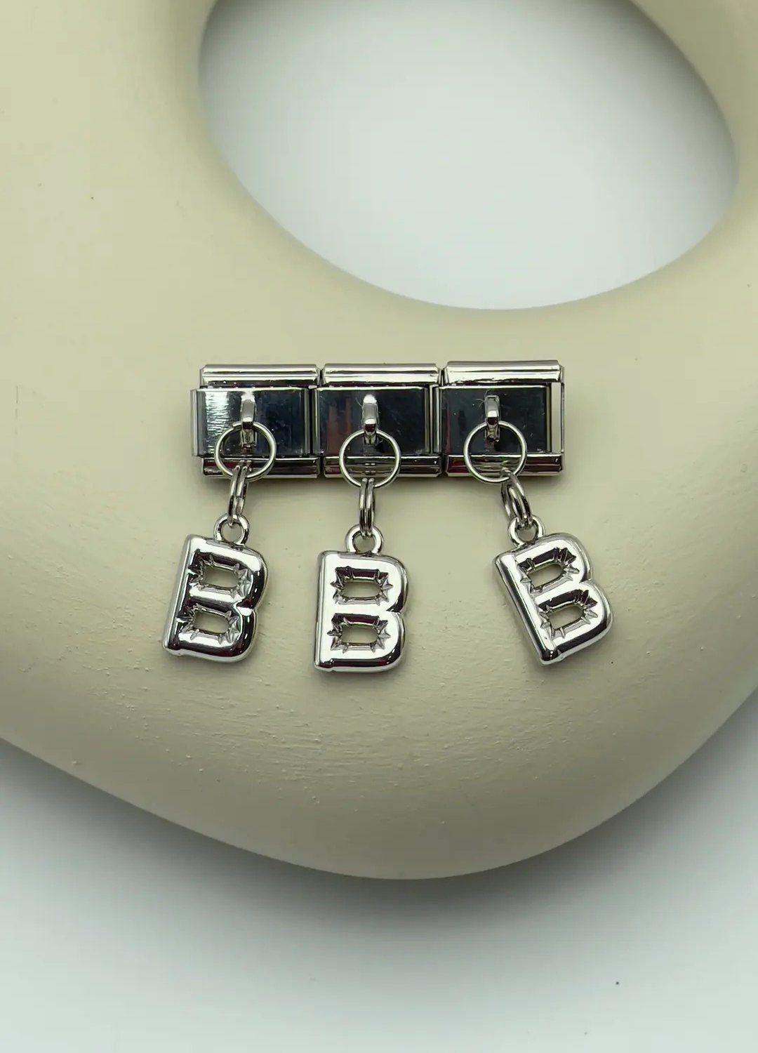 Çelik Silver Harfli Nomi Charm