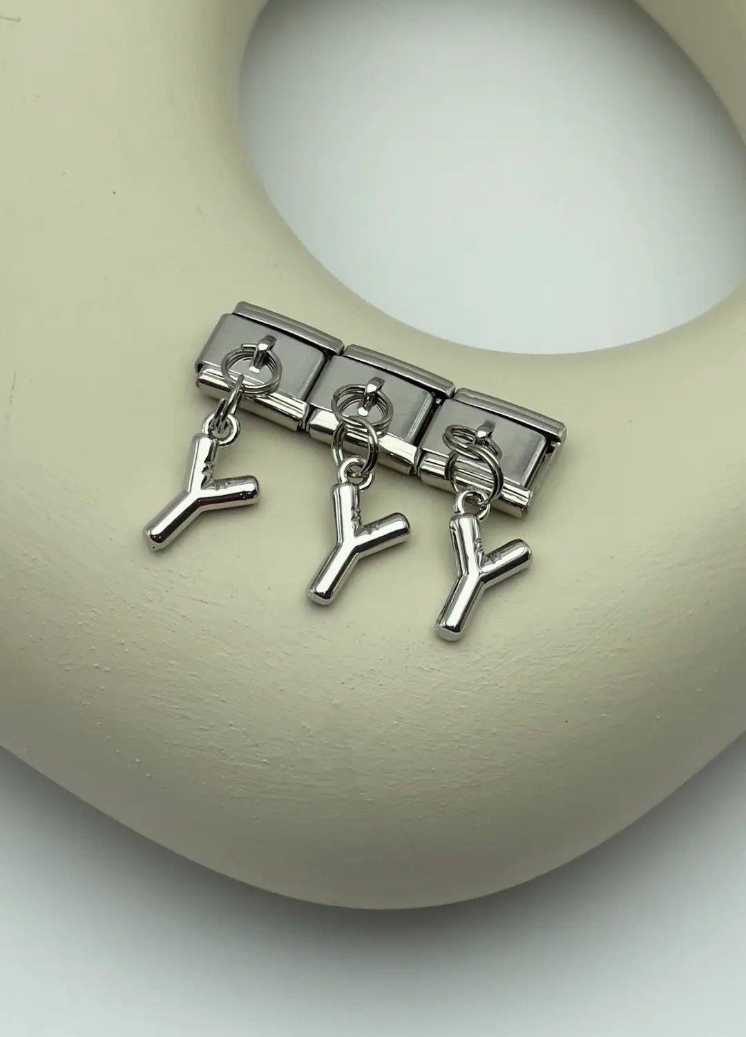 Çelik Silver Harfli Nomi Charm
