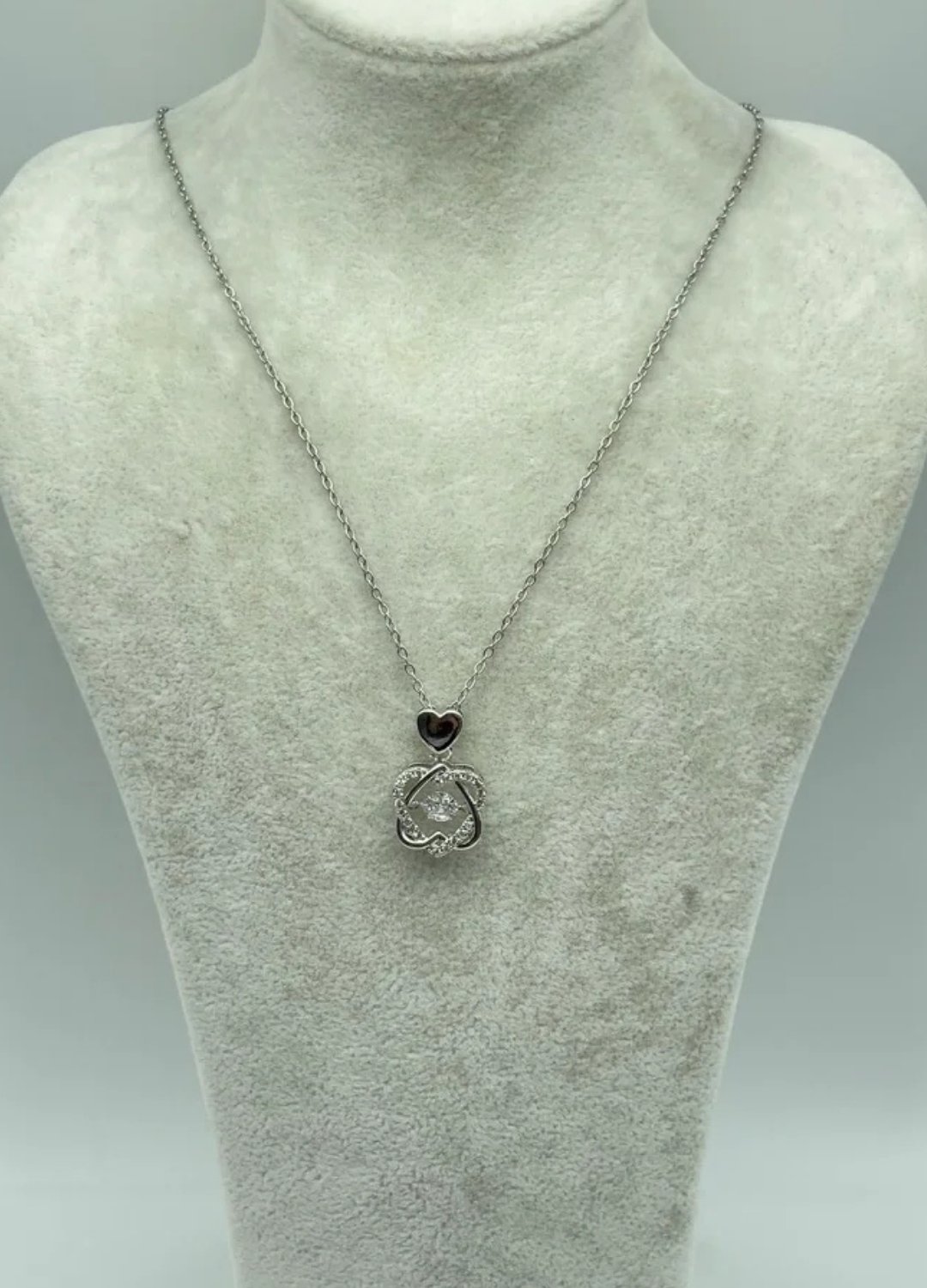 Çelik Silver Kalpli Kolye - 25-ctr132