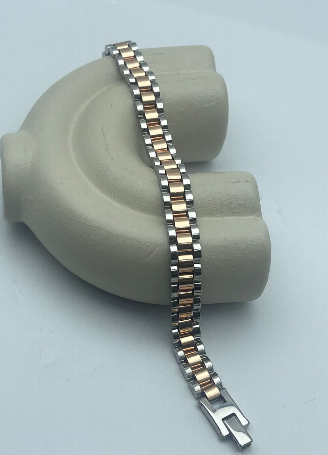 Çelik Silver Rose Erkek Rolex Bileklik - 25blke04