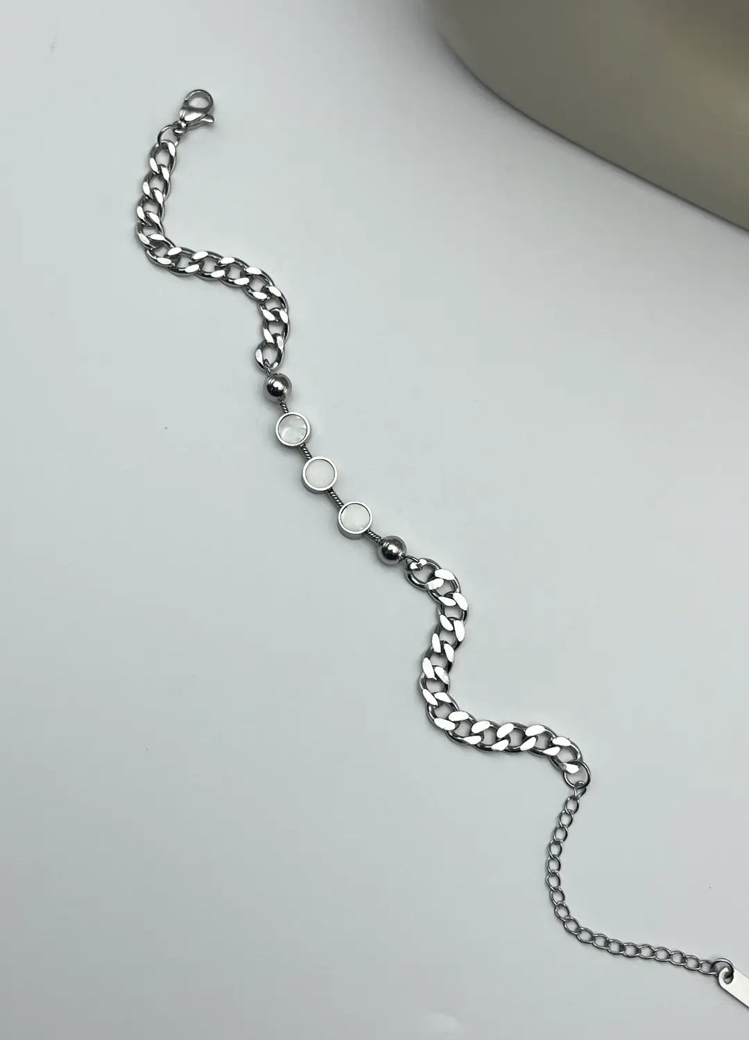 Çelik Silver Tasarım Bileklik - 25-blk145