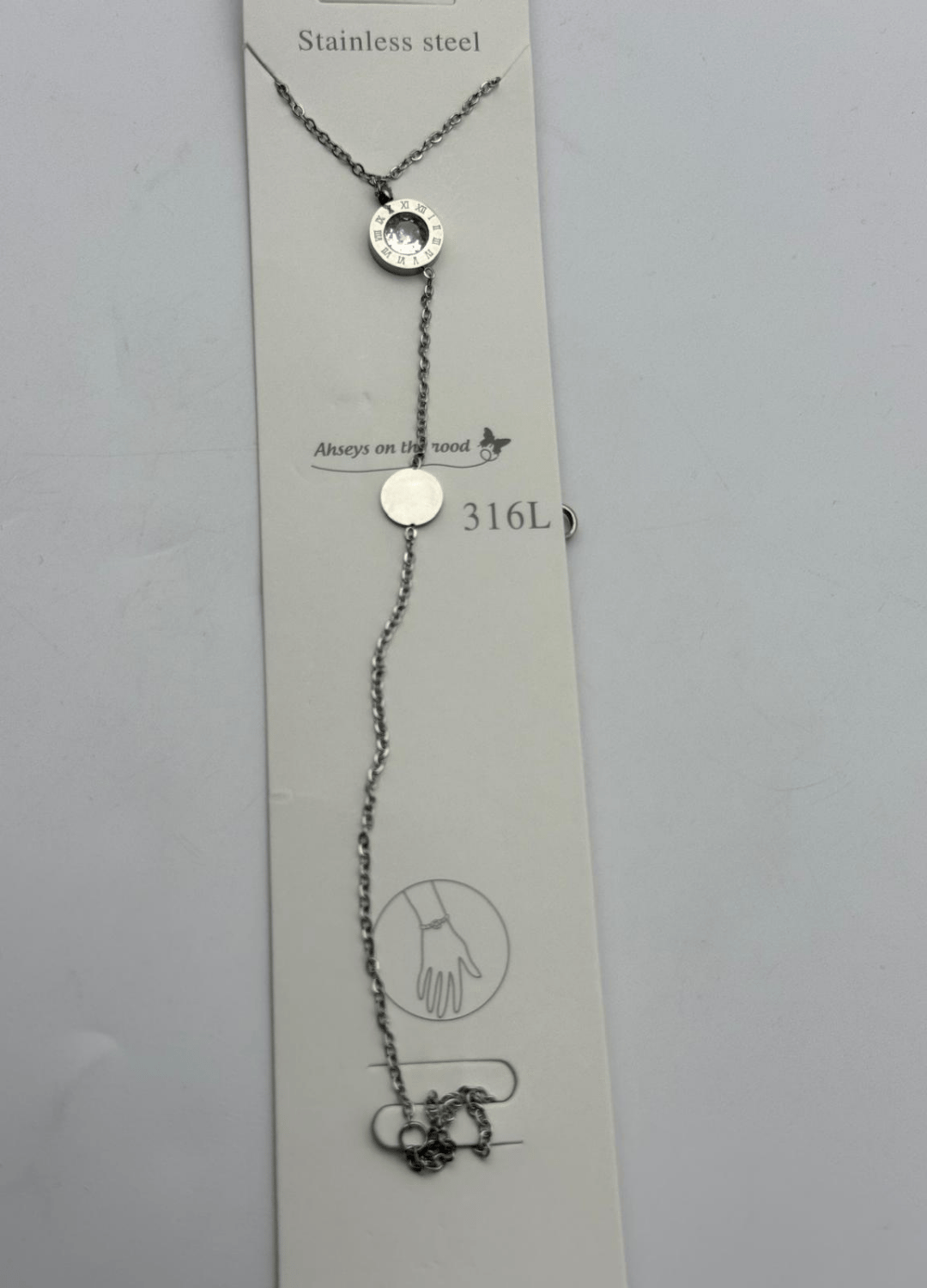 Çelik Silver Taşlı Kelebek Tasarım Şahmeran - 26shm30