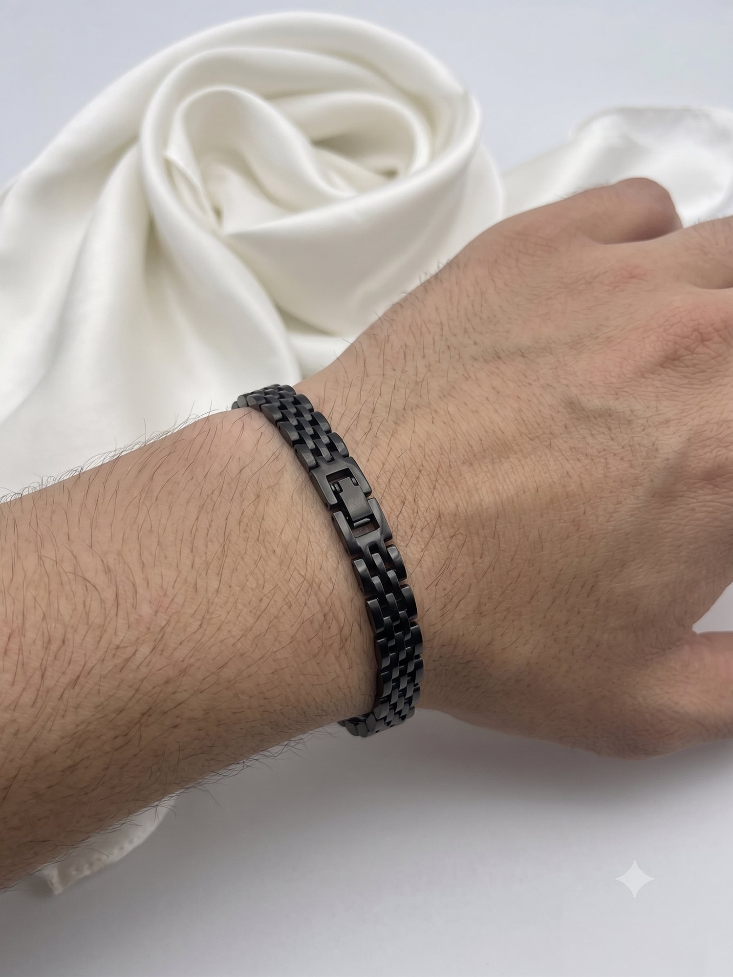 Çelik Siyah Erkek Rolex Bileklik