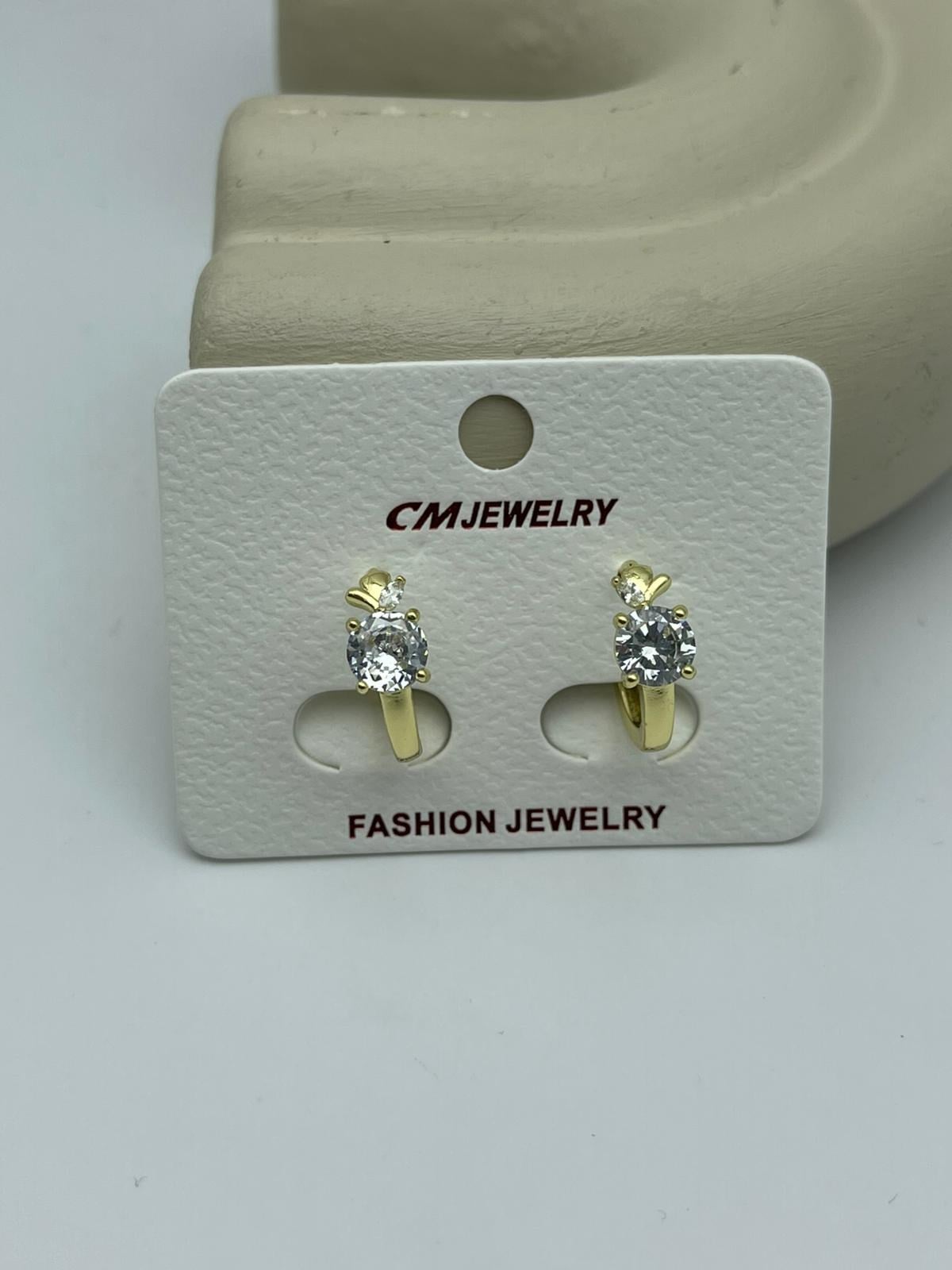 CM Taşlı Gold Küpe - 26cmkp14