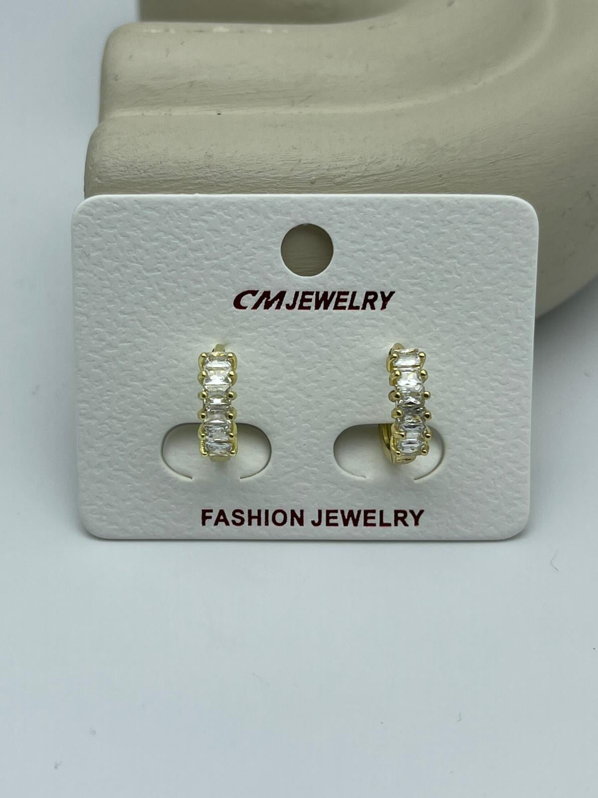 CM Taşlı Gold Küpe - 26cmkp16