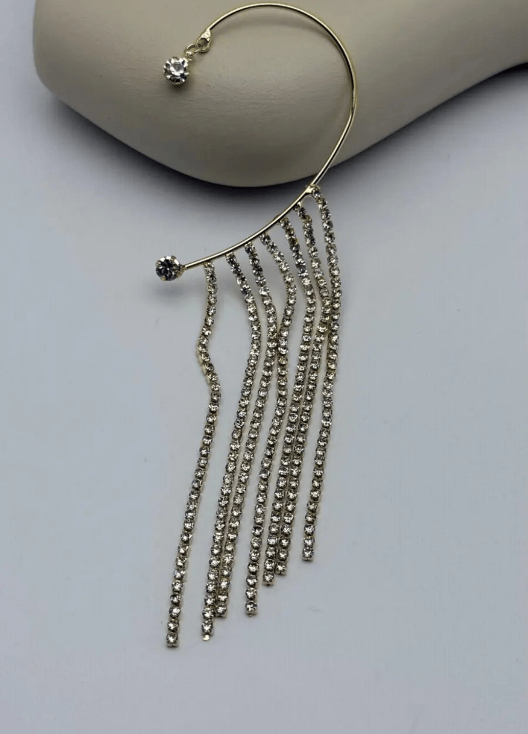 Earcuff Gold Taşlı Küpe - 25-vip321