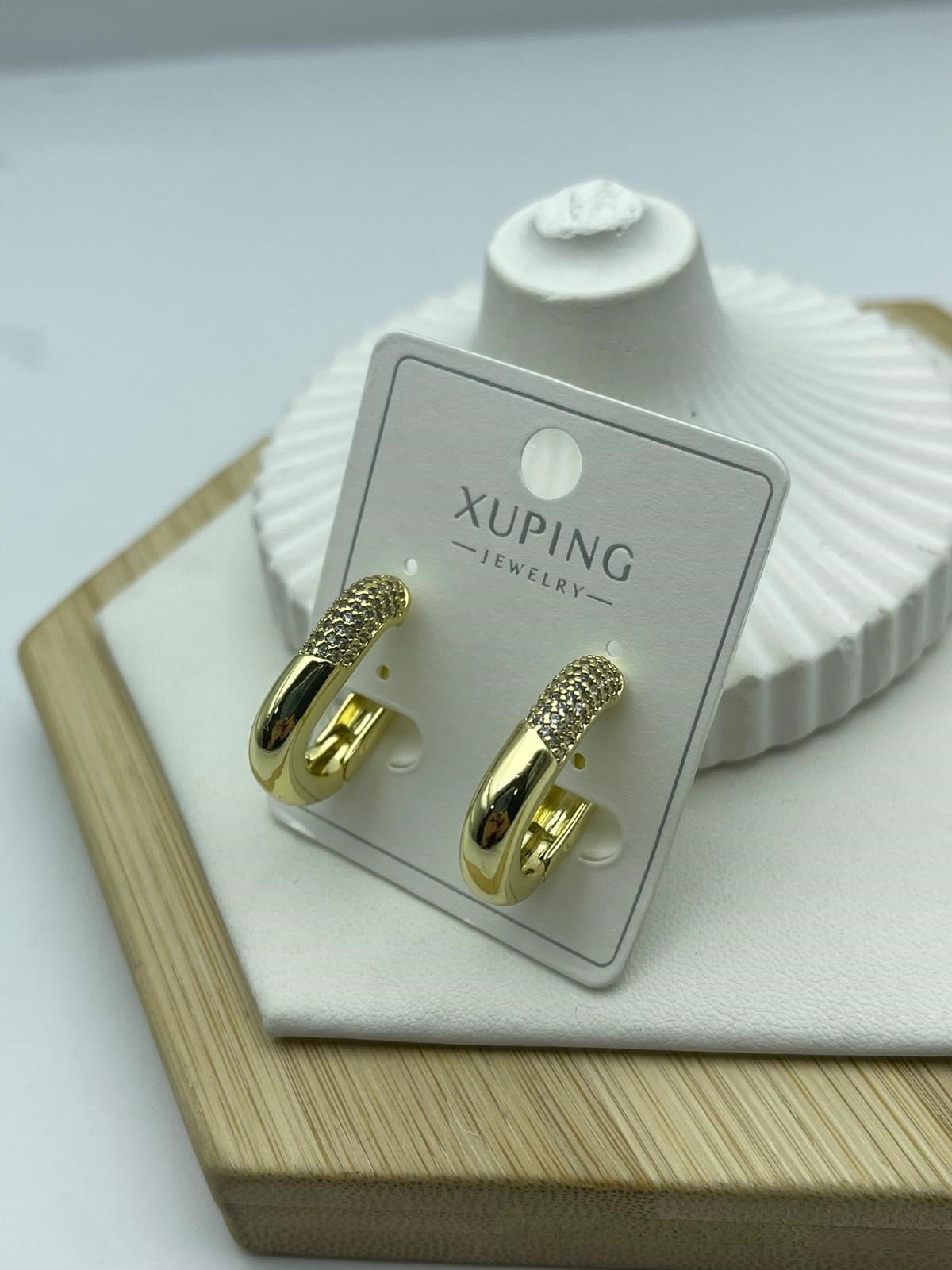 oval taşlı kalın xuping gold küpe 26xpkp64