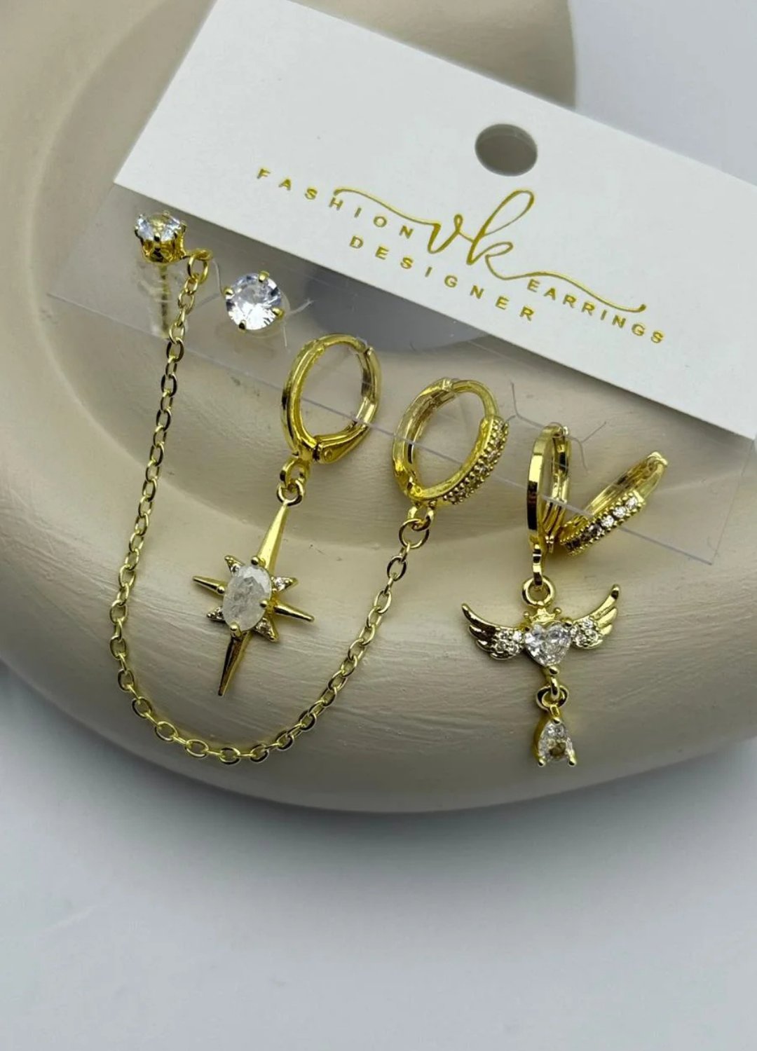 Vip 6'lı Gold Küpe - 25-vip147