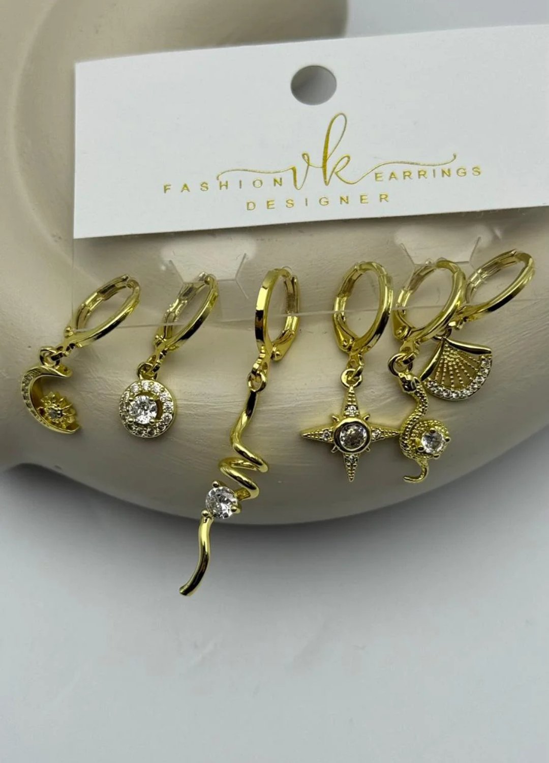Vip 6'lı Gold Küpe - 25-vip152