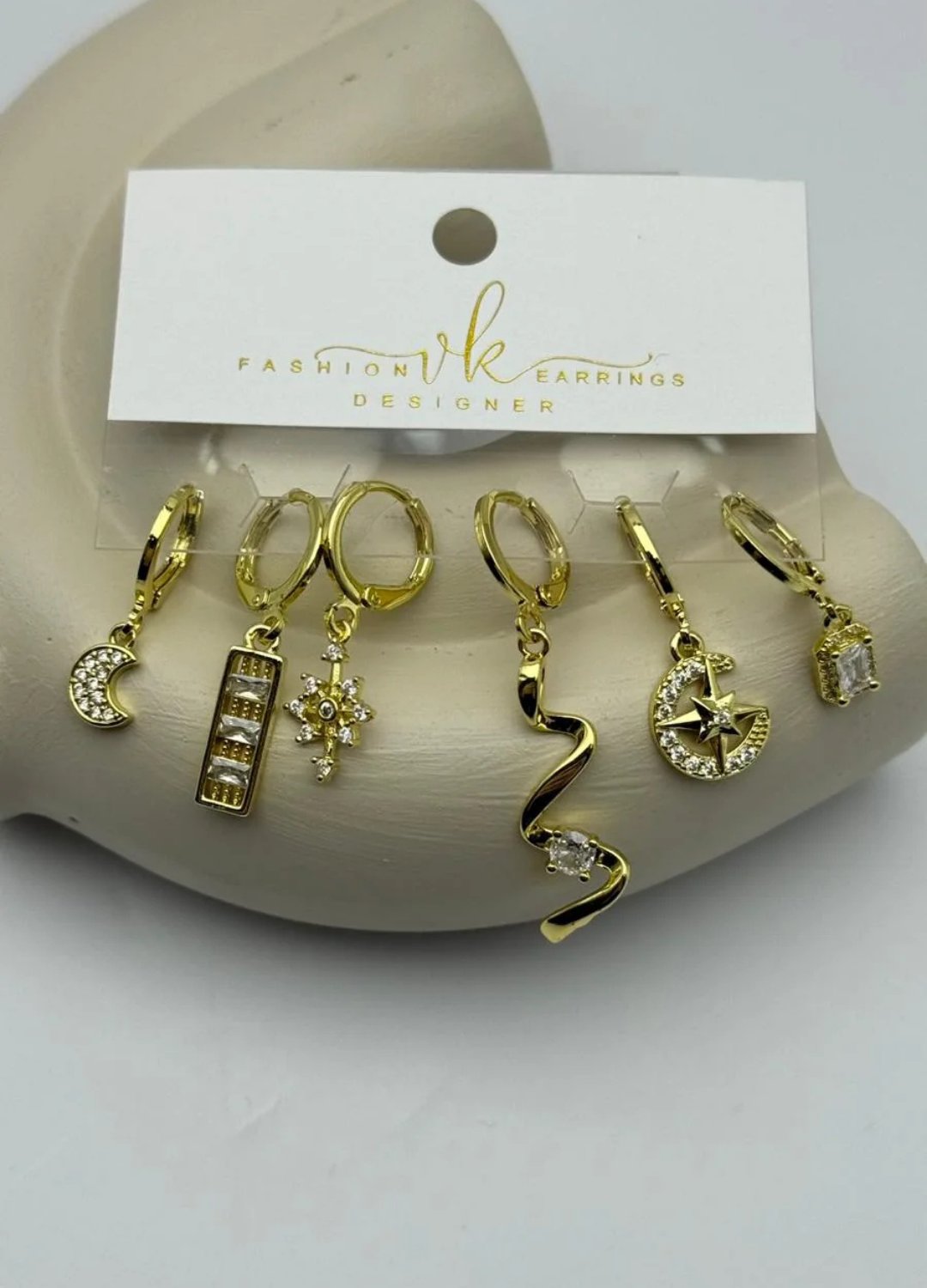 Vip 6'lı Gold Küpe - 25-vip153